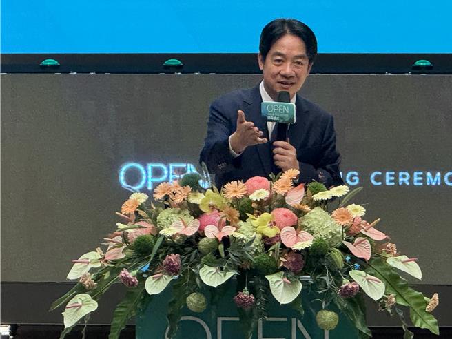 賴清德總統今天出席中研院南部院區開幕，形容這是台南的大喜事。(曹婷婷攝)