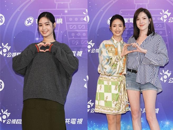 雷嘉汭（左）害羞告白偶像许玮宁（最右），被她的美貌吓到。（罗永铭摄）