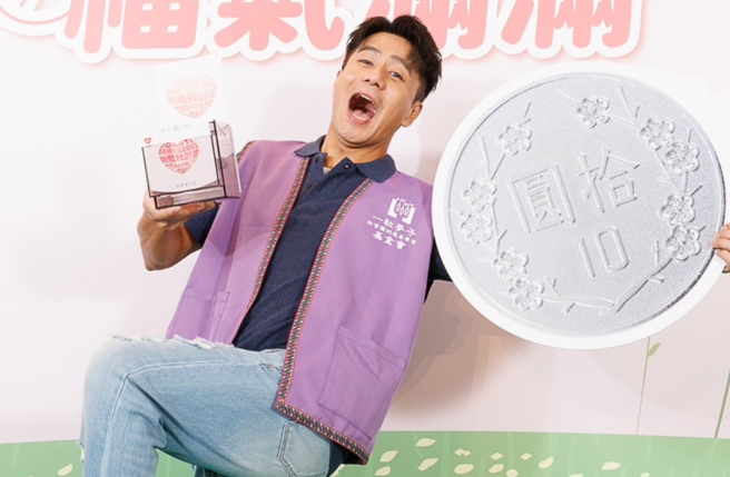 郭彦均15日出席一粒麦子公益活动。（图／一粒麦子基金会提供）