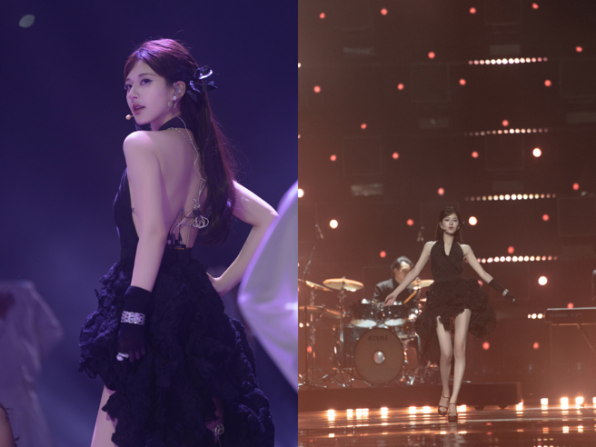 趙露思新歌暗黑系舞台妝，出自本人之手。（圖／翻攝自微博 趙露思工作室）