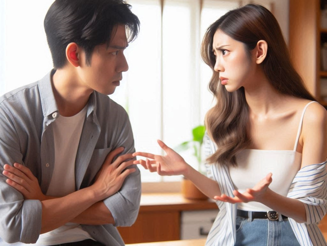 阿德與小美結婚後，二人爭執不斷。（示意圖、與本案無關／AI生成）