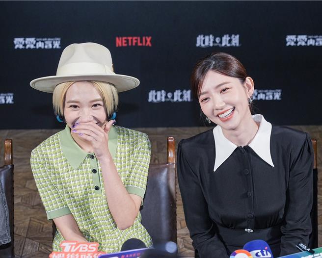 Lulu與郭雪芙一起受訪。（羅永銘攝）