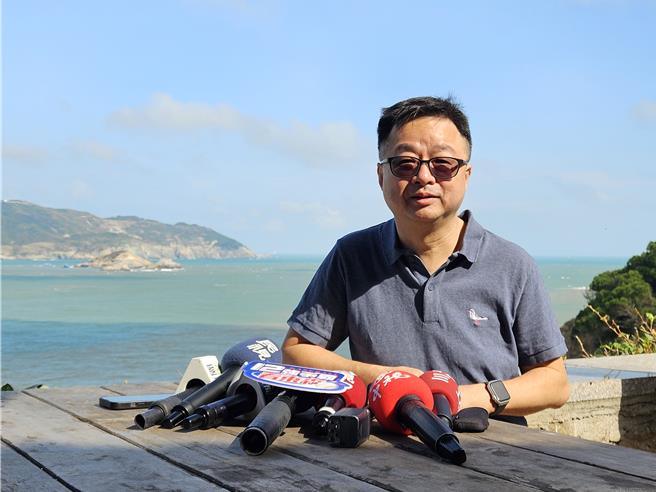 海基会秘书长罗文嘉16日于马祖大坵岛受访。（陈冠宇摄）