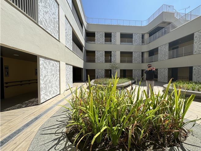 台糖首件银髮宅相当受到瞩目。(曹婷婷摄)