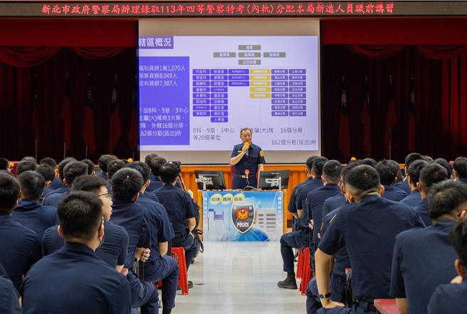警察局长廖训诚职前讲习授课。（新北市警察局提供）