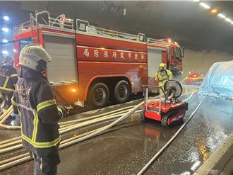 隧道火警搶救演練 電動車起火納入模擬情境