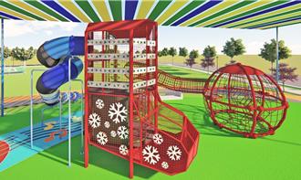 彰化社頭公園以「織襪」打造特色遊樂場 預計明年完工啟用