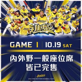 中職》總冠軍戰G1爆滿 大巨蛋近4萬門票已完售