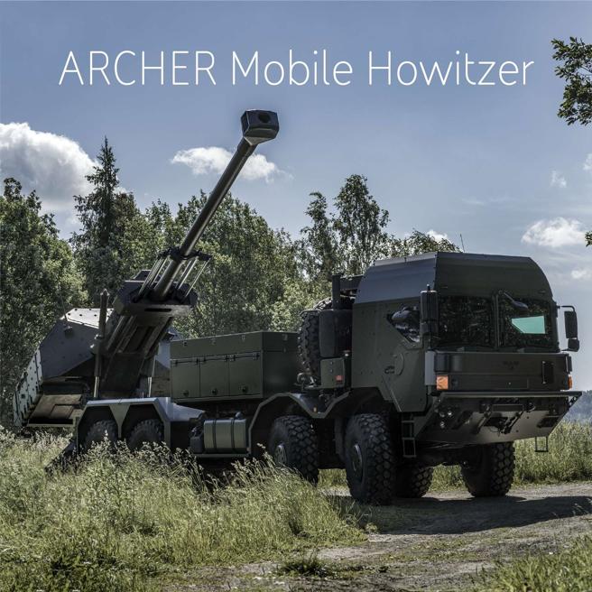  贝宜将派出「弓箭手」（Archer）车载榴炮系统，参与射击演示。（取自贝宜公司「X」帐号）