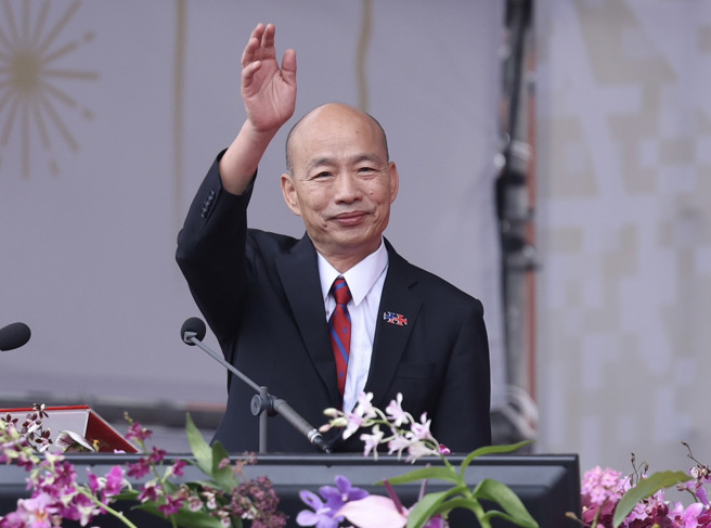 113年國慶大會10日舉行，國慶籌備委員會主任委員暨立法院長韓國瑜致詞。（資料照，陳俊吉攝）