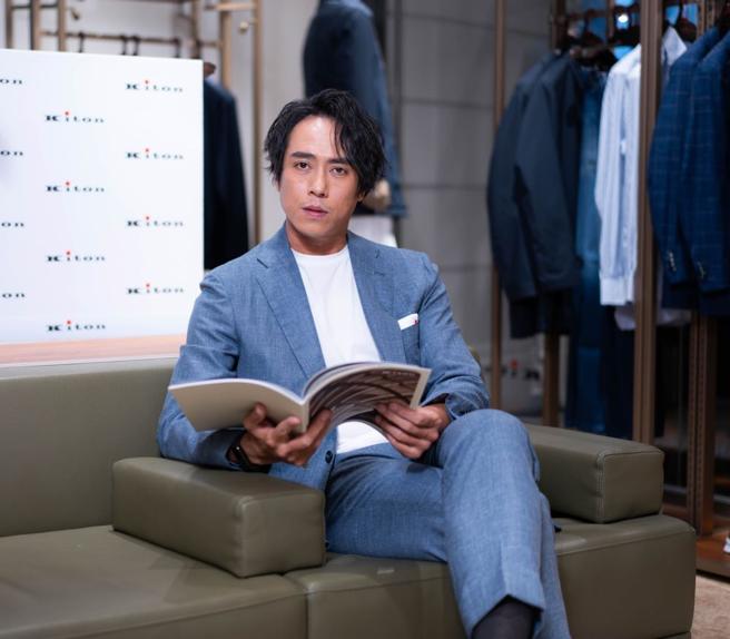 莊凱勛的父親曾是裁縫師 ，從小對西服耳潤目染，前往Kiton訂製西裝。（吳松翰 ）