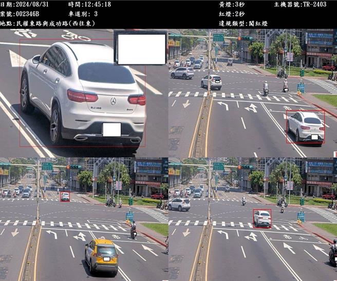 北市交通大队表示，从10月1日起再新增20处路口科技执法设备，目前全北市共59处，年底会再设28处，除了其中1处是在台北怀爱馆外，需要殡葬处继续与殡葬业者协调外，其他新设的27处预计明年1月1日实施。（台北市警察局提供／丁上程台北传真）