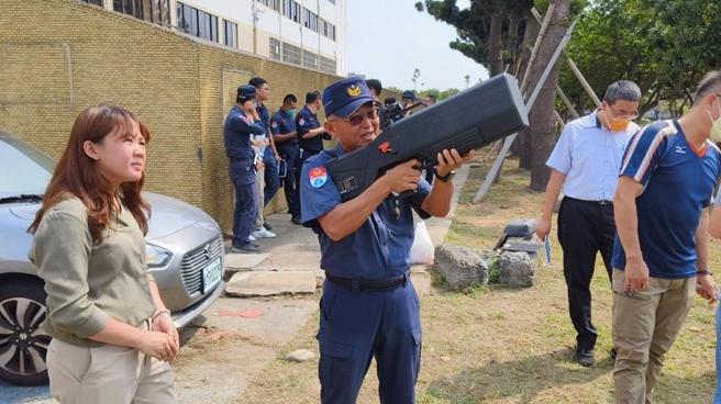 台中港警成立「無人機侵擾防制應變小組」。（台中港務警察隊提供／李京昇台中傳真）