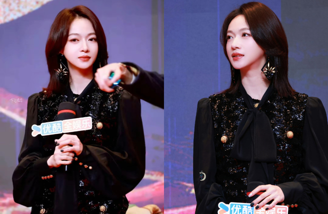 吴谨言挺肚踩高跟鞋网吓坏。（图／微博）