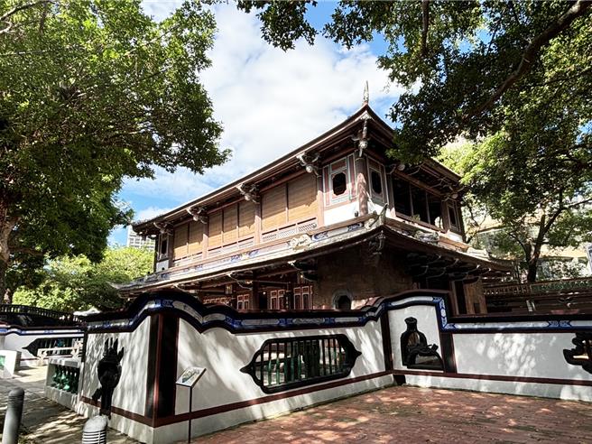 林本源園邸來青閣修復完成已於今年9月完工開放。（新北市文化局提供）