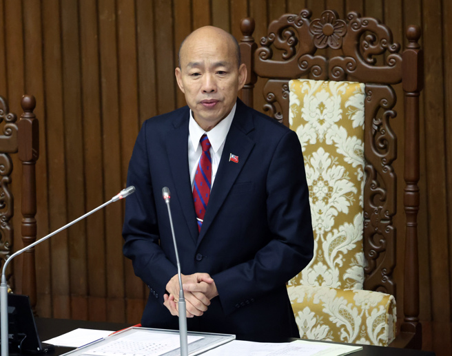 立法院長韓國瑜18日主持立法院院會。（姚志平攝）
