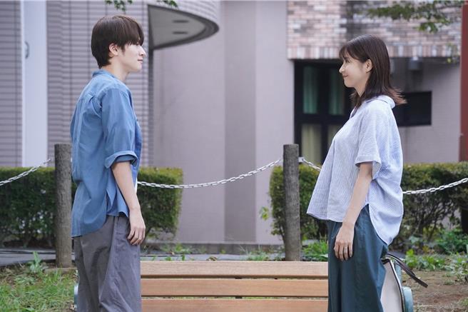 松本若菜（右）与深泽辰哉在《我的宝物》中是青梅竹马。（friDay影音提供）