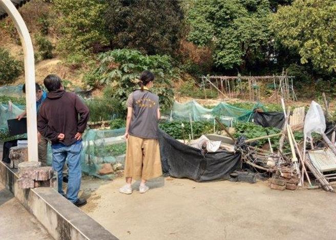 行政执行署高雄分署将于11月11日拍卖18笔诈骗吸集团的土地，拍卖前执行人员前往勘查。（行政执行署高雄分署提供／郭良杰高雄传真）