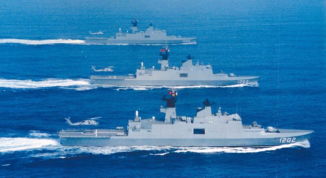 康定级巡防舰。(海军总部提供)