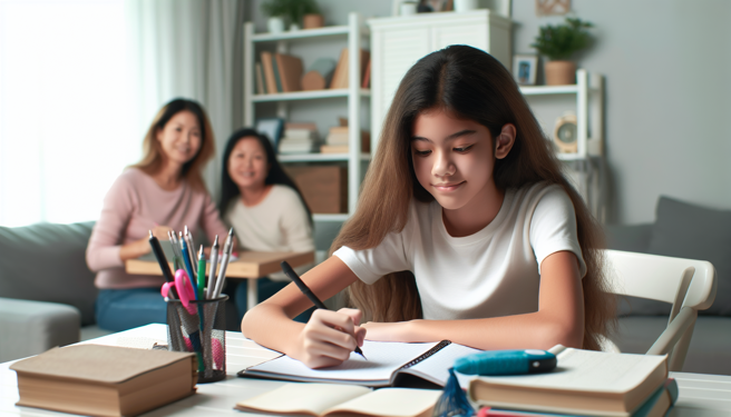 国中女学生的段考只考6分，母亲没有责怪，教育态度让一票人讚。（图／示意图，AI生成图）