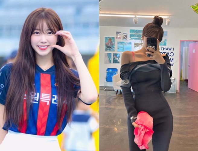 台钢雄鹰啦啦队「Wing Stars」韩籍成员安芝儇被封为「最强外挂」。（图／翻摄自安芝儇IG）