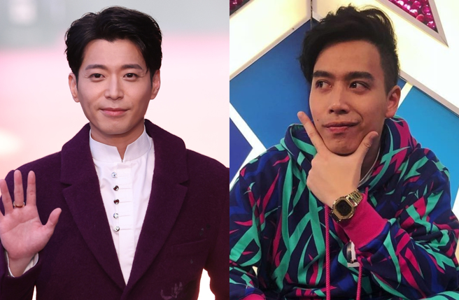 红毯主持侯彦西，被网友笑说第一眼以为无尊（右）。（图／陈俊吉、罗永铭、杜宜谙；吴尊FB）