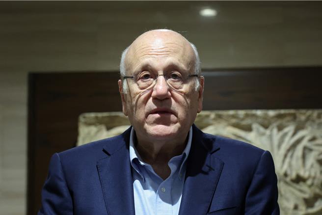 黎巴嫩總理米卡提對於伊朗官員稱已準備好談判黎巴嫩停火的說法表達不滿，非常罕見。（路透社）