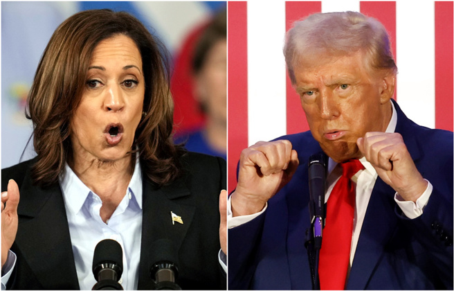 贺锦丽与川普。（合成图／美联社）
