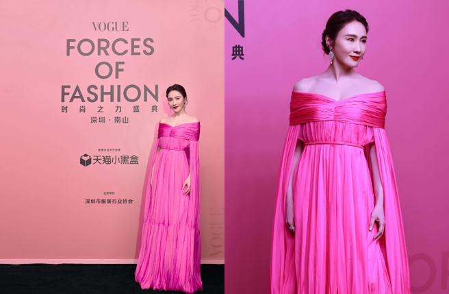 黎姿大桃红礼服现身时尚活动。（图／IG@gigilai_official）