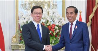 韓正晤佐科威 盼深化陸與印尼全方位戰略協作