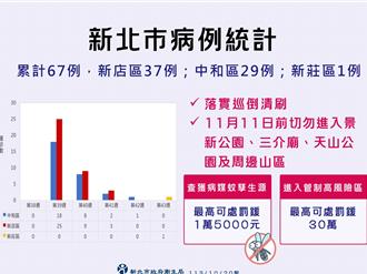 新莊出現登革熱1例、全市計67例！市府持續加強社區巡查
