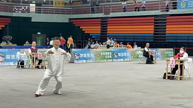 2024全民运在屏东，总共有33个竞赛项目，当中太极拳赛事20日率先登场，全国有20个县市报名参加，一共有622名选手。（谢佳潾摄）