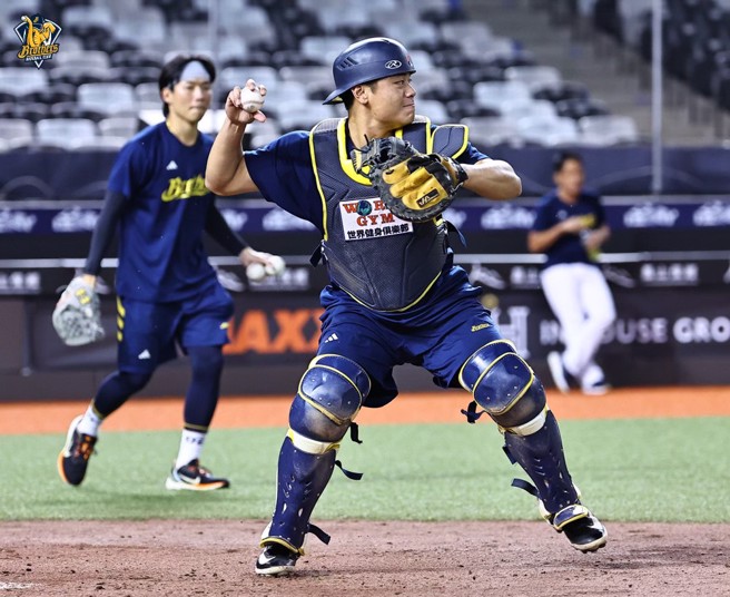 中信兄弟捕手林吴晋玮。（资料照，中信兄弟提供）