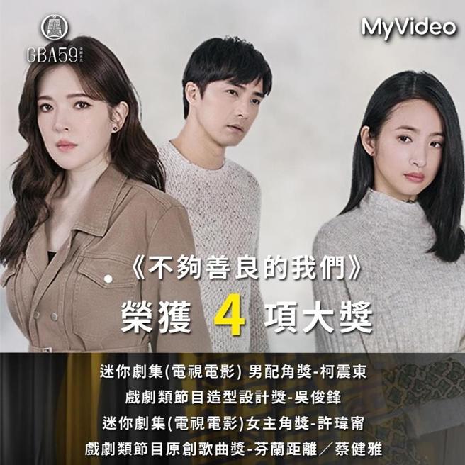 台湾大哥大总经理林之晨表示，《不够善良的我们》获四项大奖，归功于导演徐誉庭的精湛剧本，为整部剧打下了坚实的基础。图／台湾大哥大MyVideo提供