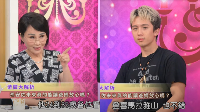 李玉佩透露孙安佐24岁到35岁十年大运。(图／翻摄自命运好好玩 YT)