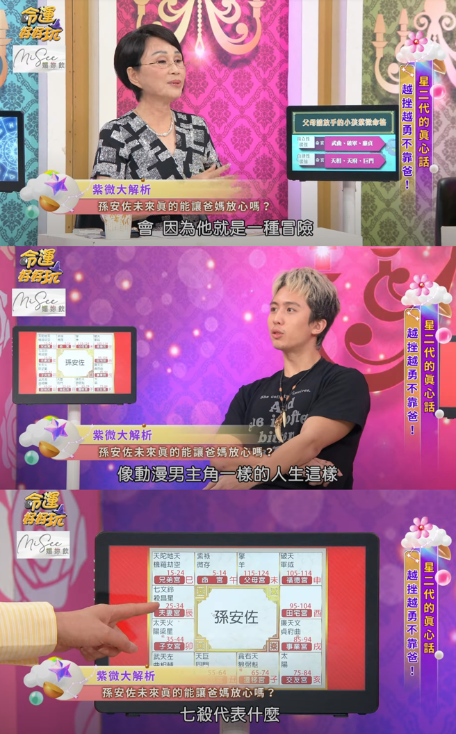 李玉佩透露孙安佐未来十年可能还是会不时闹上新闻。(图／翻摄自命运好好玩 YT)