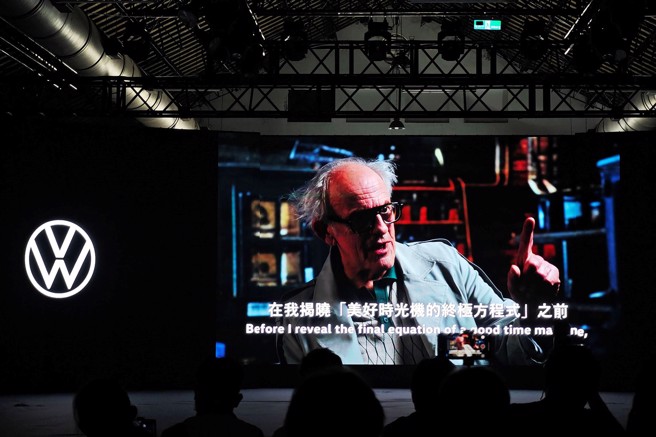 Christopher Lloyd分享來台拍攝廣告的感受。（陳大任攝）