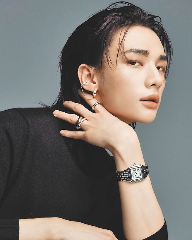 K-pop團體Stray Kids成員鉉辰擔任卡地亞品牌大使，完美演繹卡地亞的優雅與創意。（卡地亞提供）
