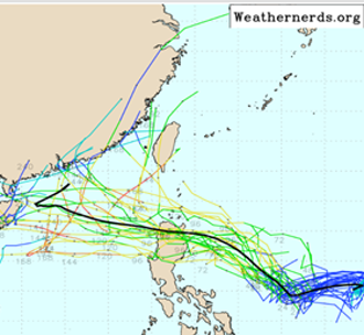 準潭美各國預測路徑出爐！明晚起雨變大 低溫下探1字頭