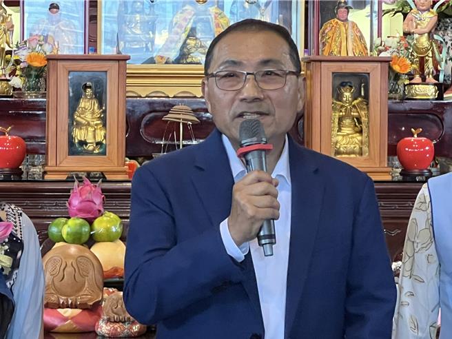 侯友宜今对「点菜说」回应。（王扬杰摄）