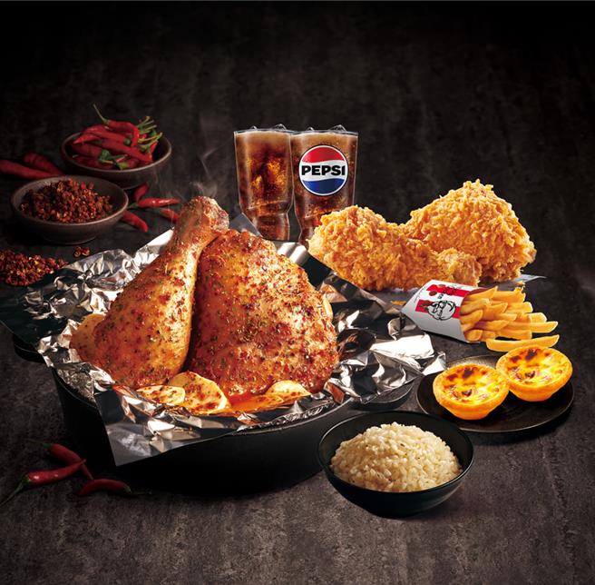 肯德基「川麻湘辣紙包雞」，單點153元。（肯德基提供／朱世凱台北傳真）