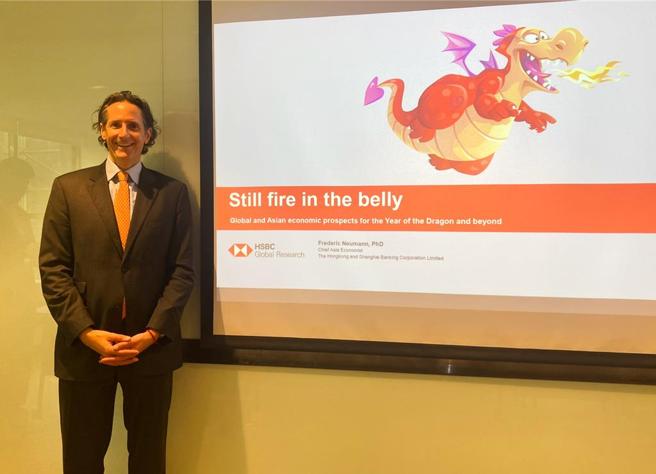 滙豐集團首席亞洲經濟學家暨亞太地區研究聯席主管范力民（Frederic Neumann）。圖／滙豐銀行