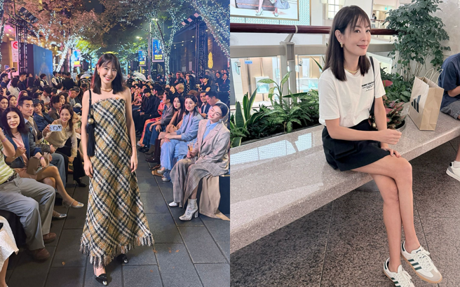 贾永婕出席台北时装周，无奈老公看不懂穿搭。（图／翻摄自janet_chia_IG）