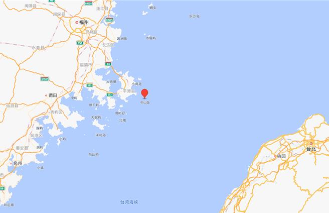 福建平潭牛山岛沿海距北市直线165公里22日实弹射击禁止驶入。（福建平潭海事局）