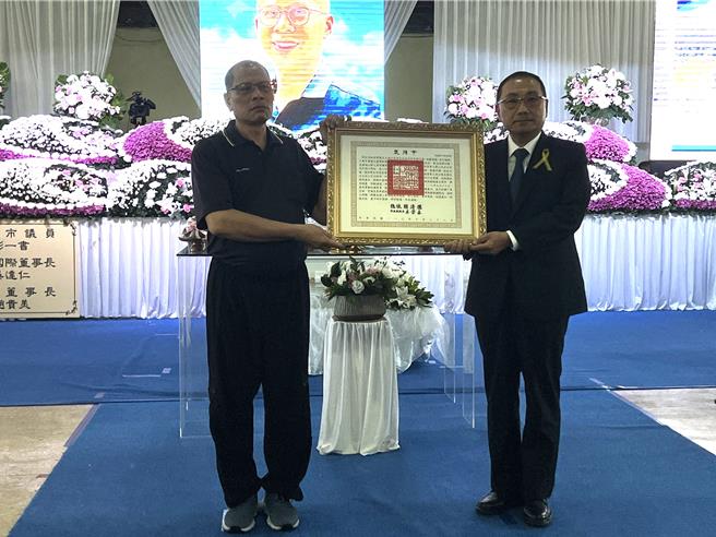 故清水派出所长刘宗鑫告别式今在新北市立殡仪馆举行。（王扬杰摄）