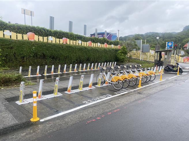 YouBike公共自行车进驻平溪区，交通局22日于平溪区设5处YouBike租赁站。（交通局提供）