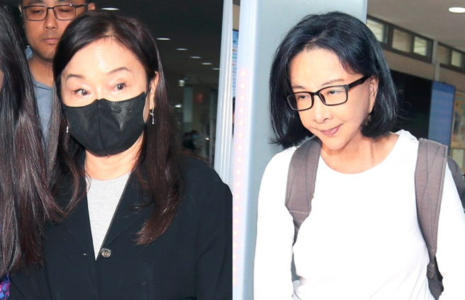 22日开庭，张淑娟(右)不忿自身名誉平白遭受绿媒名嘴诽谤，当庭怒呛周玉蔻(左)。（合成图／范扬光摄）