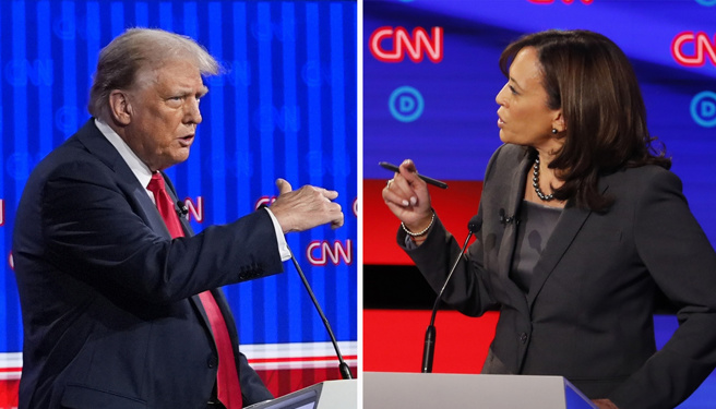 路透社民调指出，贺锦丽在经济、移民议题大输川普，但是川普在「政治极端主义」和「民主制度威胁」形象太差。这使得总合来看，贺锦丽的民调还是略微胜过川普2~3%。(图/美联社)