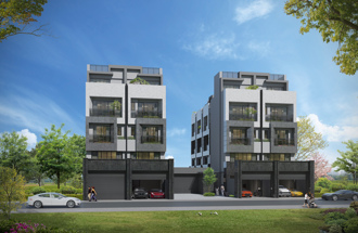 插旗單元五足球園區 「揆峰華」電梯豪墅開工