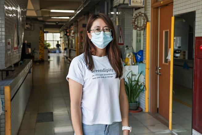 臺北市立启明学校陈瑀乔老师（记者谢承宏摄）